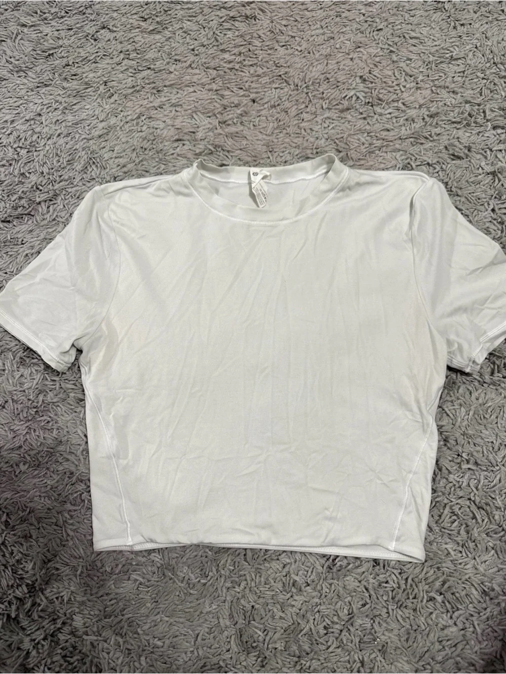 lululemon athletica White Short Sleeve Crop Top